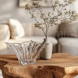 fructiera florale cristal bohemia 36cm