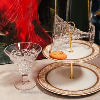 GLACIER sharim gold pahare cristal bohemia portelan
