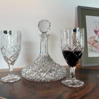 set vin cu sticla bohemia cristal sheffield