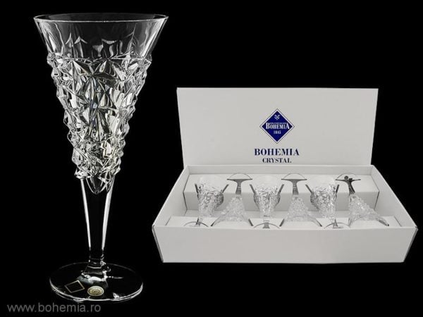 pahare vin Bohemia cristal Glacier