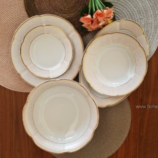SERVICIU DE MASA 12 PERSOANE 55 PIESE BOLERO JASMINE