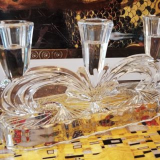 sfesnic cu 3 brate Bohemia cristal