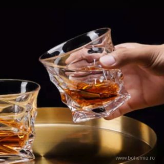 cristal bohemia pahare whisky Casablanca