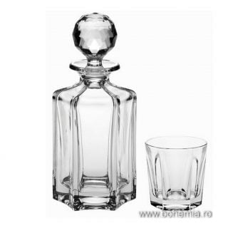set de whisky cu sticla Bohemia cristal Victoria