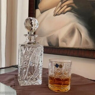 set whisky si sticla cristal bohemia thea