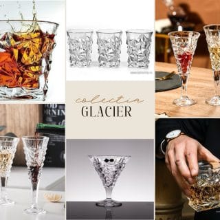 pahare cristal Bohemia Glacier colaj