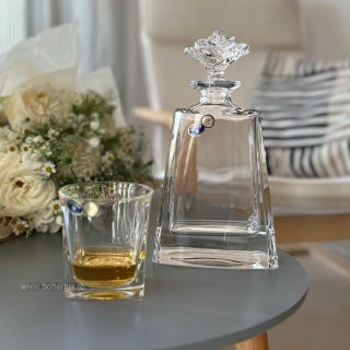 set pahare whisky cristal bohemia si sticla kathreen rose3