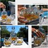 set whisky cu sticla cristal bohemia LUNAR