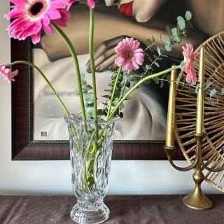 vaza flower cristal bohemia