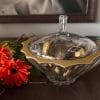 caseta cristal bohemia plantica gold.
