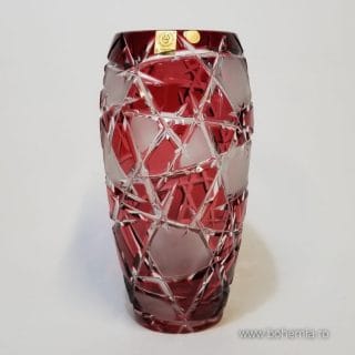 vaza caesar cristal bohemia mars rosu