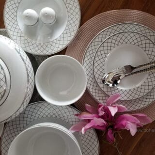 serviciu de masa portelan fin Aurora