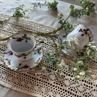 CESTI CAFEA CEAI TRANDAFIRI AUR.