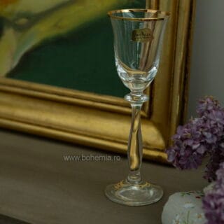 pahare lichior cristal bohemia angela gold