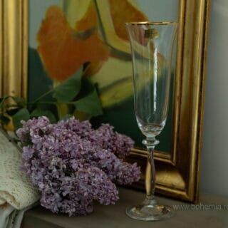 pahare sampanie cristal bohemia angela gold