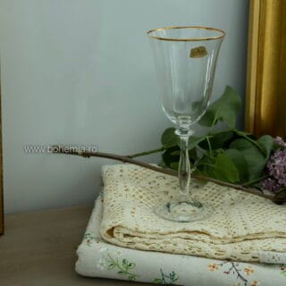 pahare vin alb cristal angela gold