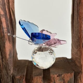 FLUTURAS CRISTAL bohemia albastru roz