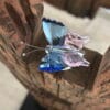FLUTURAS CRISTAL cristal bohemia roz albastru