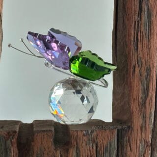 FLUTURAS MOV VERDE bohemia cristal