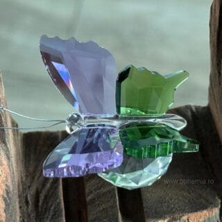 FLUTURAS MOV VERDE cristal bohemia
