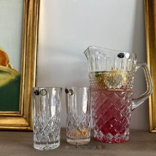 SET LIMONADA ANGELA CRISTAL BOHEMIA.
