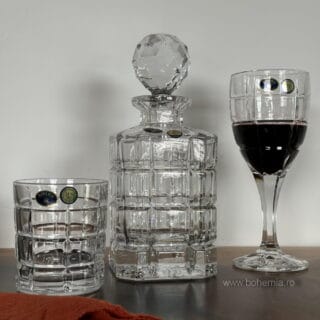 SET TIMESQUARE pahare whisky vin decanter bohemia
