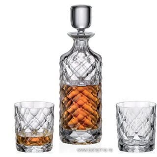 SET WHISKY TINY CRISTAL bohemia