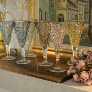 glacier color mix pahare vin bohemia cristal