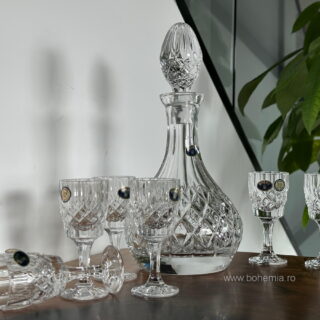 SET LICHIOR CU STICLA ANGELA bohemia cristal