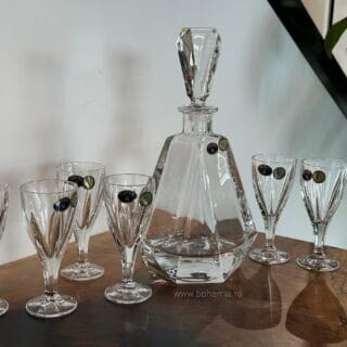 set pahare lichior aperitiv brilliancy bohemia cristal