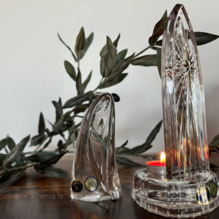 candela statueta fecioara maria cristal bohemia.