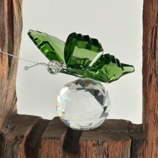 fluturas verde bohemia cristal