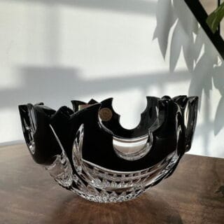 bol diadem negru 10cm cristal bohemia