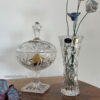 set caseta vaza ingrid cristal bohemia.