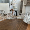 SET 6 CESTI ESPRESSO CU FARFURIUTE BOHEMIA CRISTALIN- PLANTICA 2 cescute cafea cristal bohemia plantica