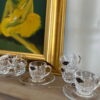 SET 6 CESTI ESPRESSO CU FARFURIUTE BOHEMIA CRISTALIN- DIPLOMAT 1 set cesti cafea cristal bohemia diplomat2